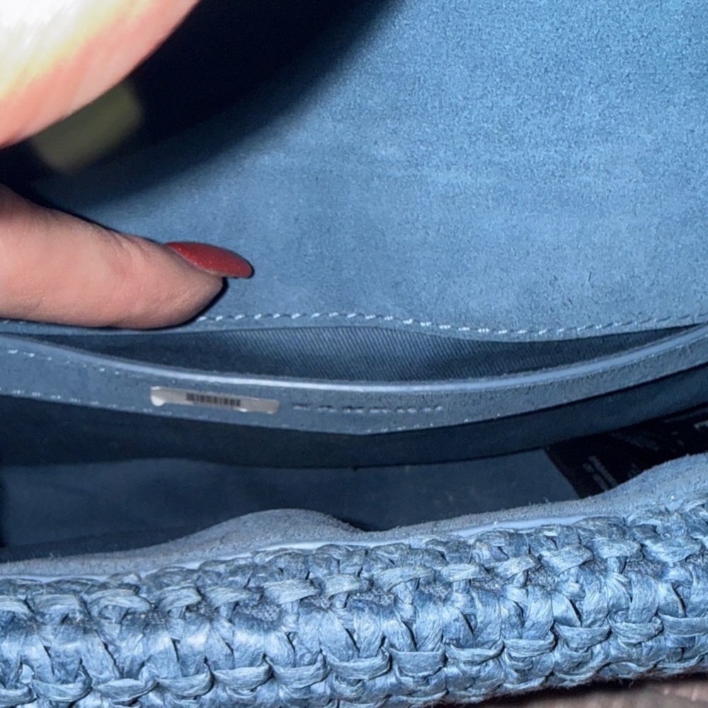 Sandro Light Blue Woven Shoulder Bag - Picture 10 of 16